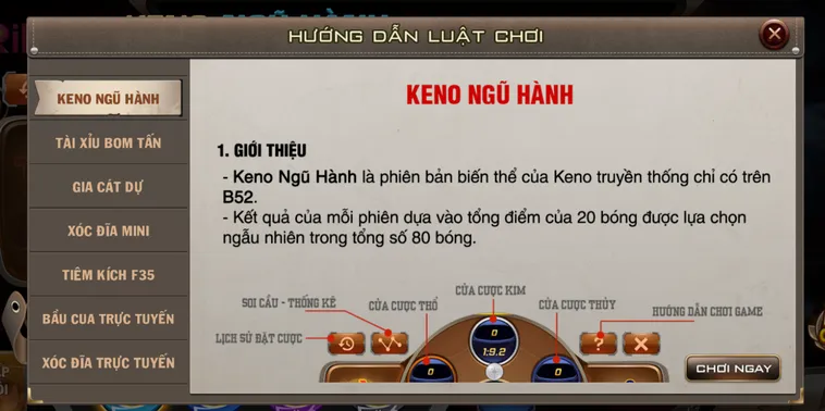 Keno Mini Tại RikBet Hướng Dẫn Chơi Quay Số Nhanh Đỉnh Cao Cho Cao Thủ