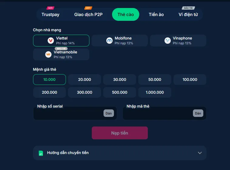 Hướng Dẫn Các Bước Nạp Tiền RikBet Siêu Tốc Cho Tân Thủ